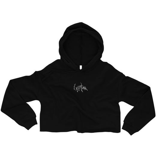 LIMBO EMBROIDERED CROPPED HOODIE