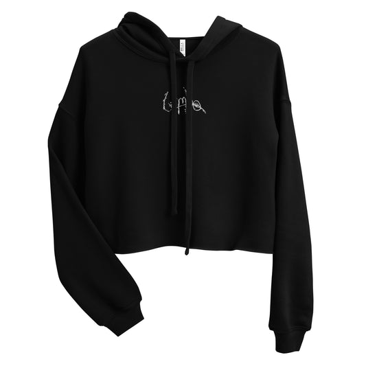 LIMBO EMBROIDERED CROPPED HOODIE